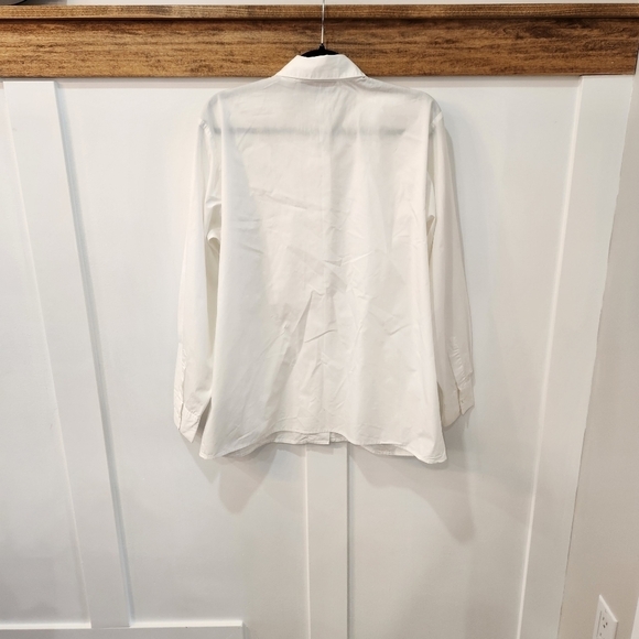 VINTAGE Peter Martin White Cotton Long sleeve Embroidered Shirt Christmas SZ10 - Picture 3 of 9